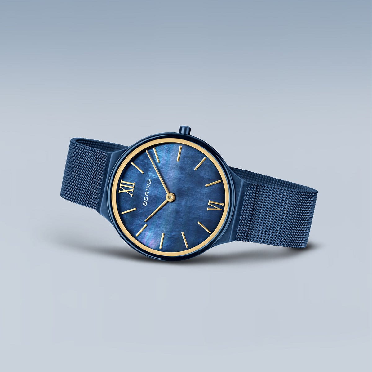 bering orologio da donna quadrante blu 18434-397