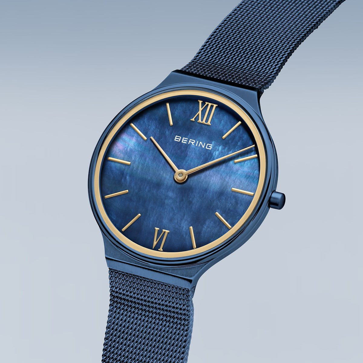 bering orologio da donna quadrante blu 18434-397