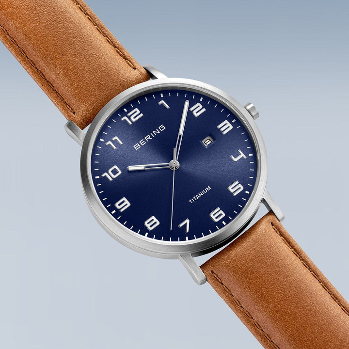 orologio da uomo bering quadrante blu - 18640-567