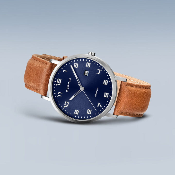 orologio da uomo bering quadrante blu - 18640-567