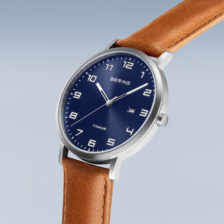 orologio da uomo bering quadrante blu - 18640-567