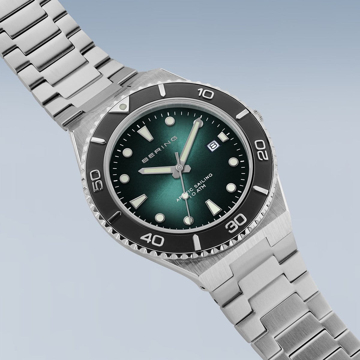 orologio da uomo bering quadrante verde - 18940-708