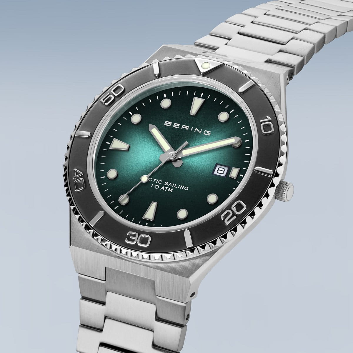 orologio da uomo bering quadrante verde - 18940-708