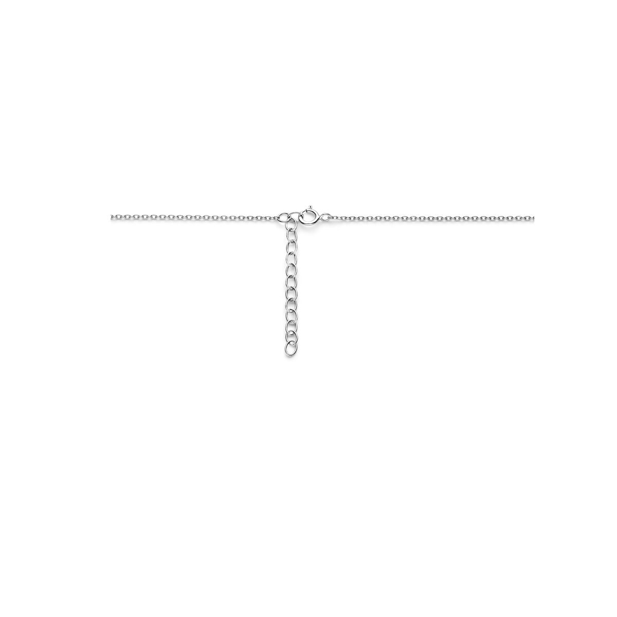 collana quadrifoglio 41 + 4 cm argento rodiato