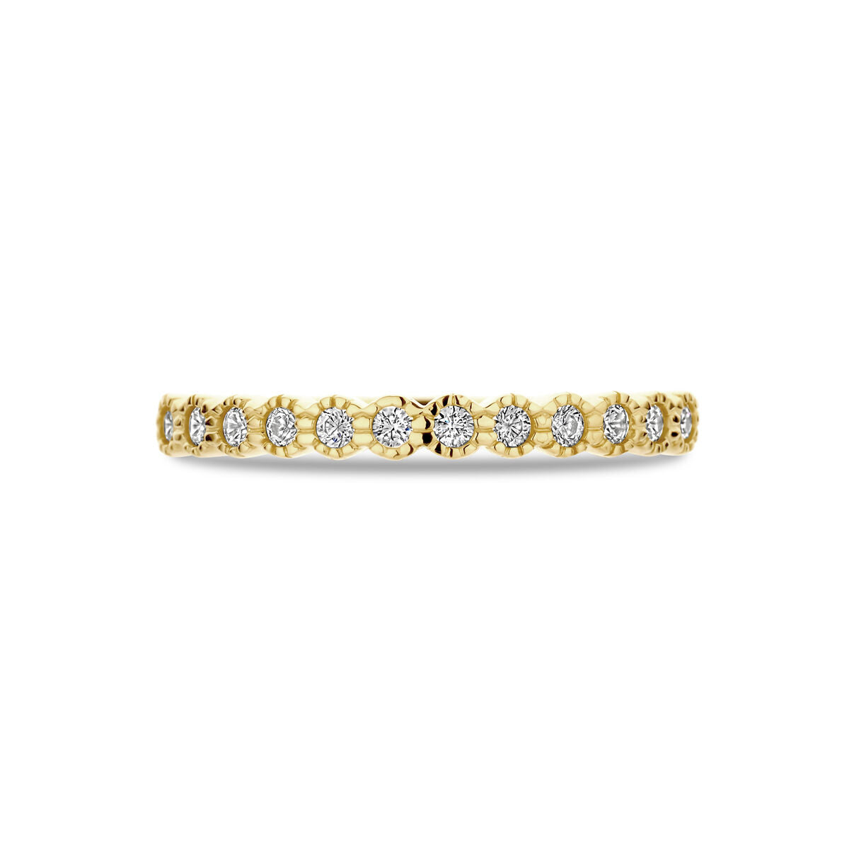 anello zircone oro giallo 14K