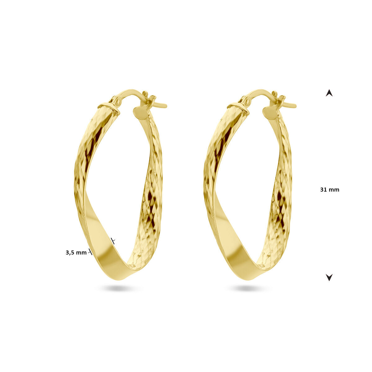 cerchi diamantati 1 micron argento dorato (giallo)