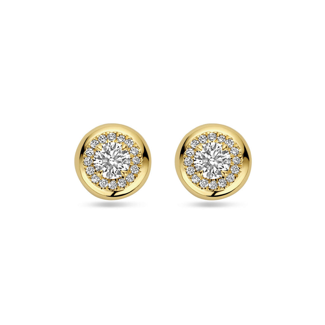 oorknoppen lab grown diamant 0.75ct (2x 0.375ct) h si 14K geelgoud
