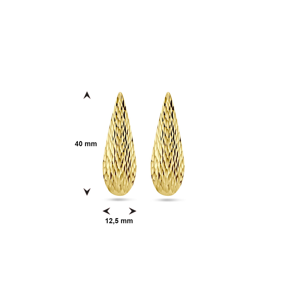 orecchini a bottone goccia 1 micron argento dorato (giallo)