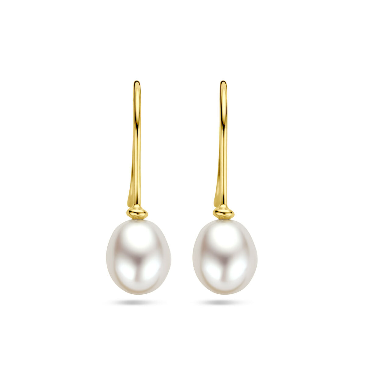 Orecchini pendenti perla gancio francese 14K oro giallo