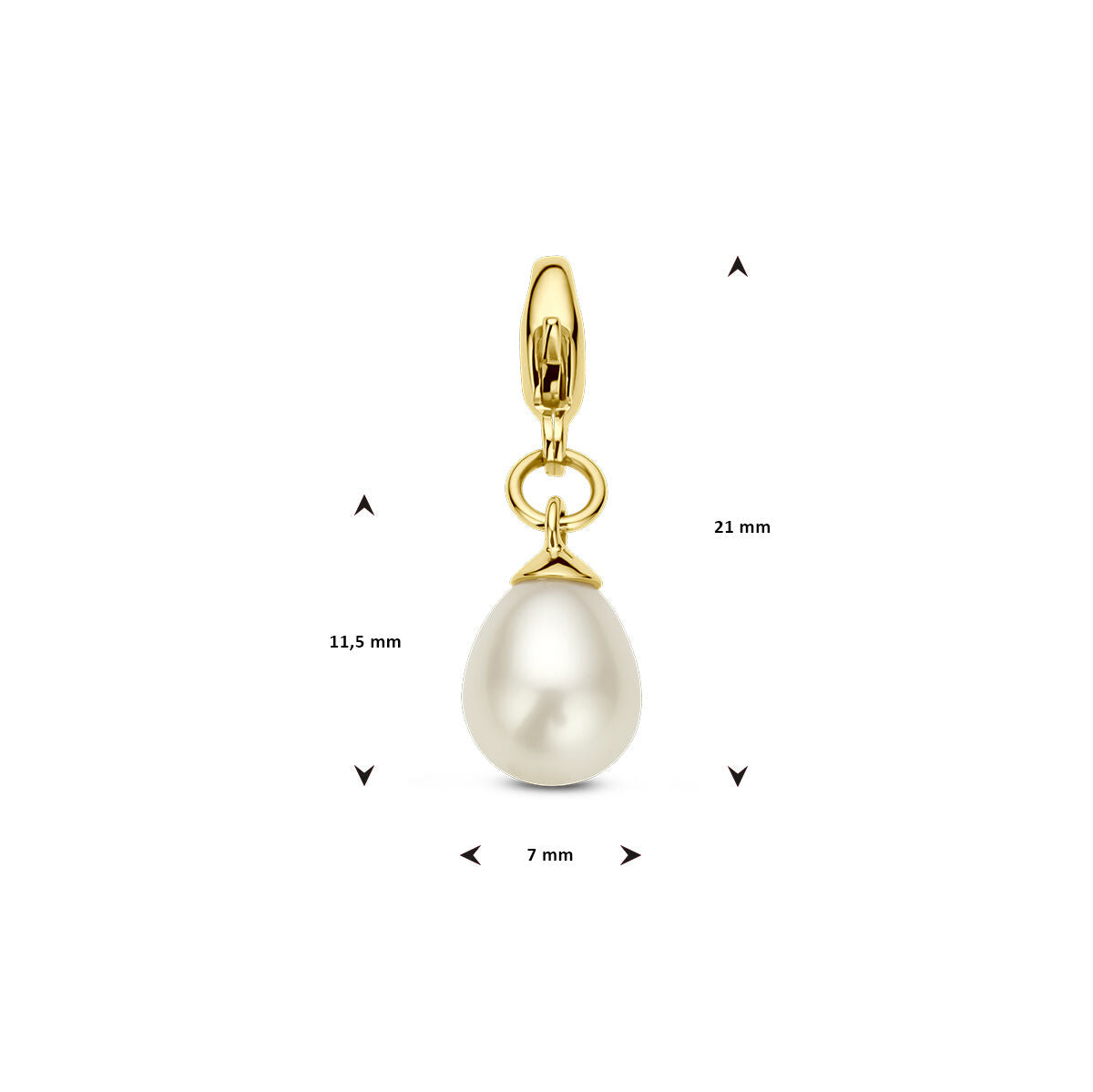 ciondolo per chiusura perla 14K oro giallo