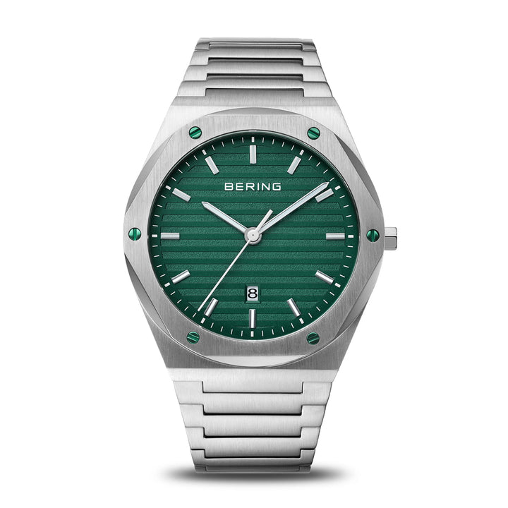 orologio da uomo bering quadrante verde - 19742-708