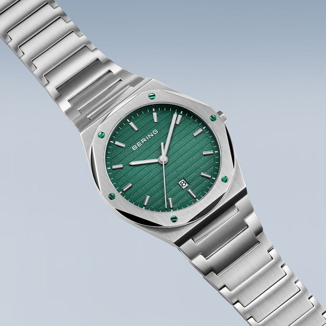 orologio da uomo bering quadrante verde - 19742-708