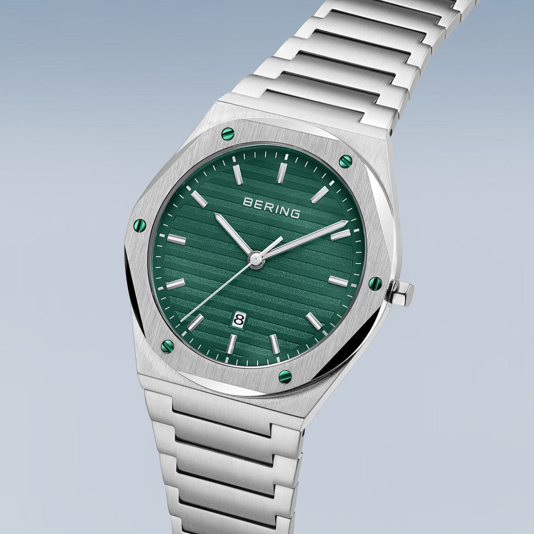 orologio da uomo bering quadrante verde - 19742-708