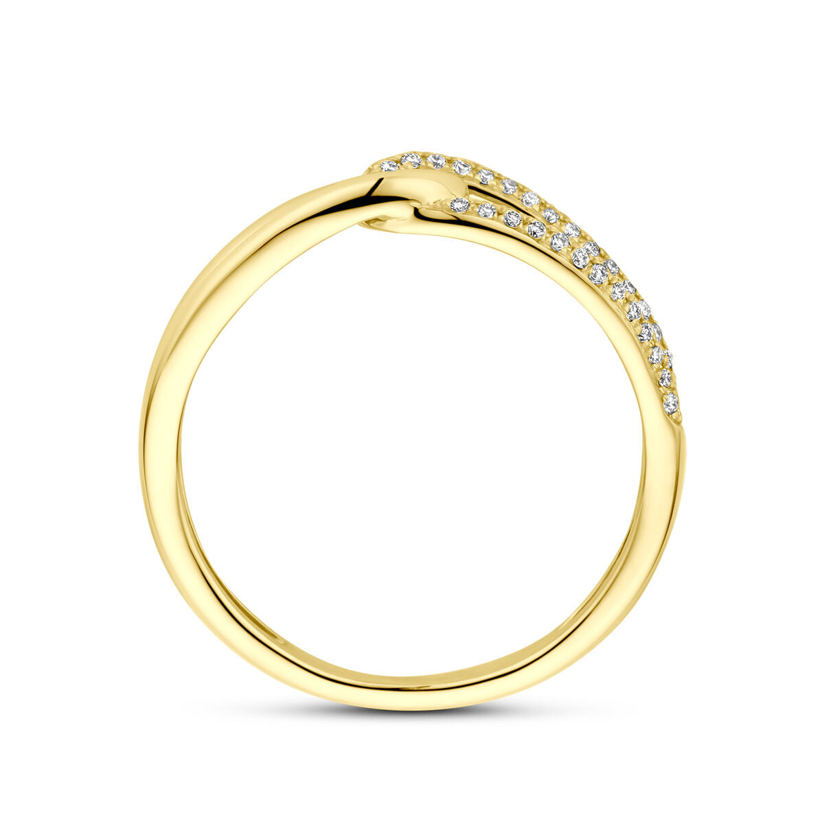 anello diamante 0.14ct h si 14K oro giallo