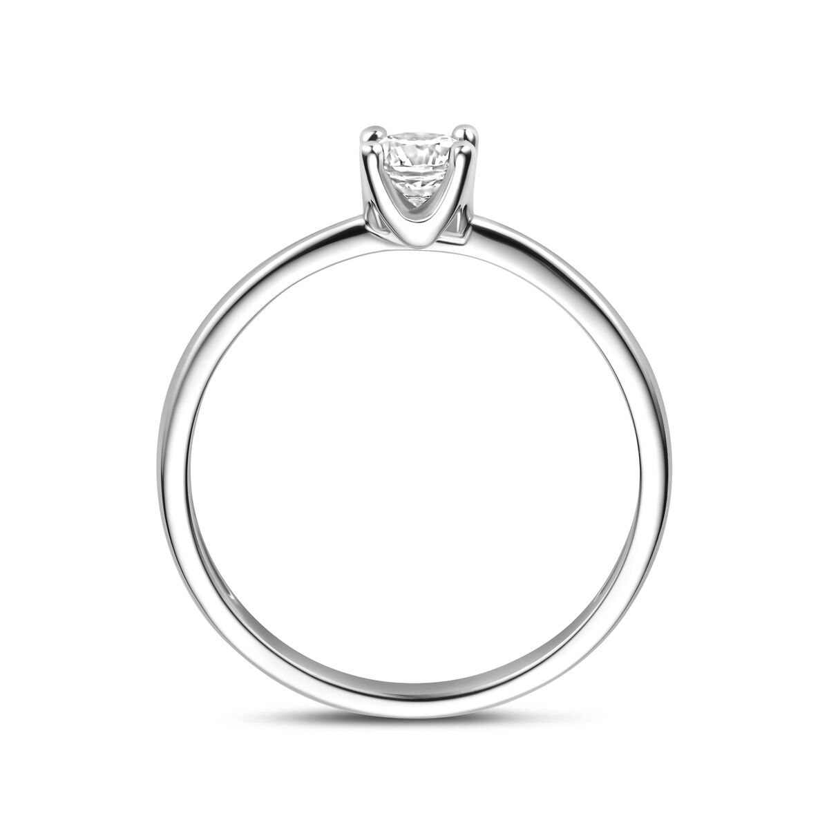 Anello da donna in argento con zirconi – argento 925 rodiato