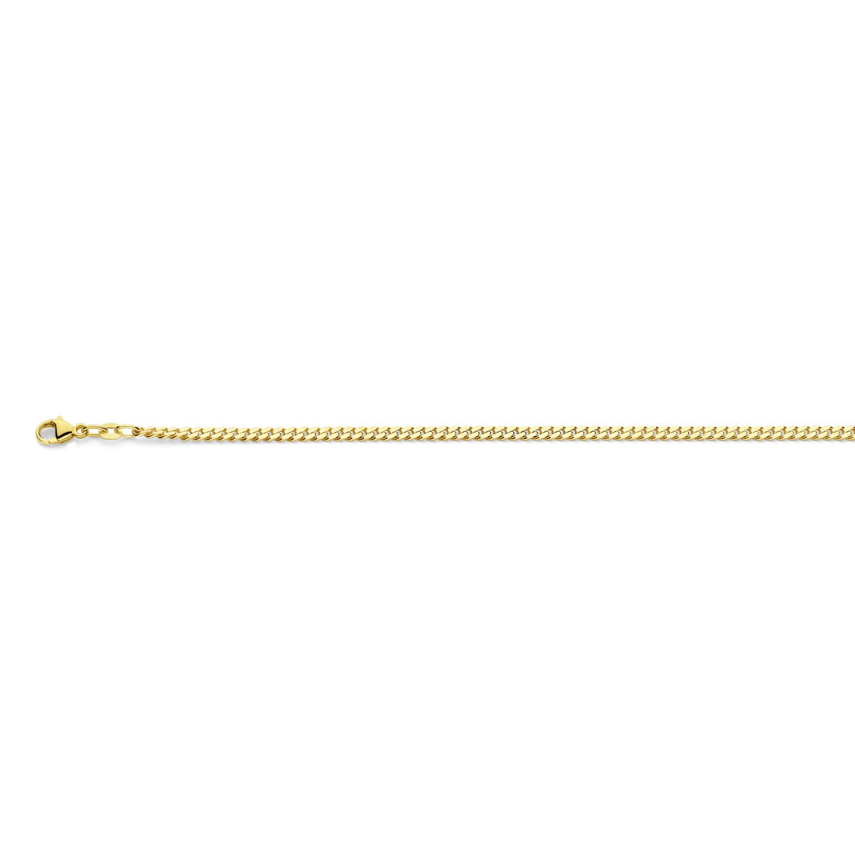 Collana bizantina massiccia in oro giallo 14K, 2,7 mm, con finitura lucida.