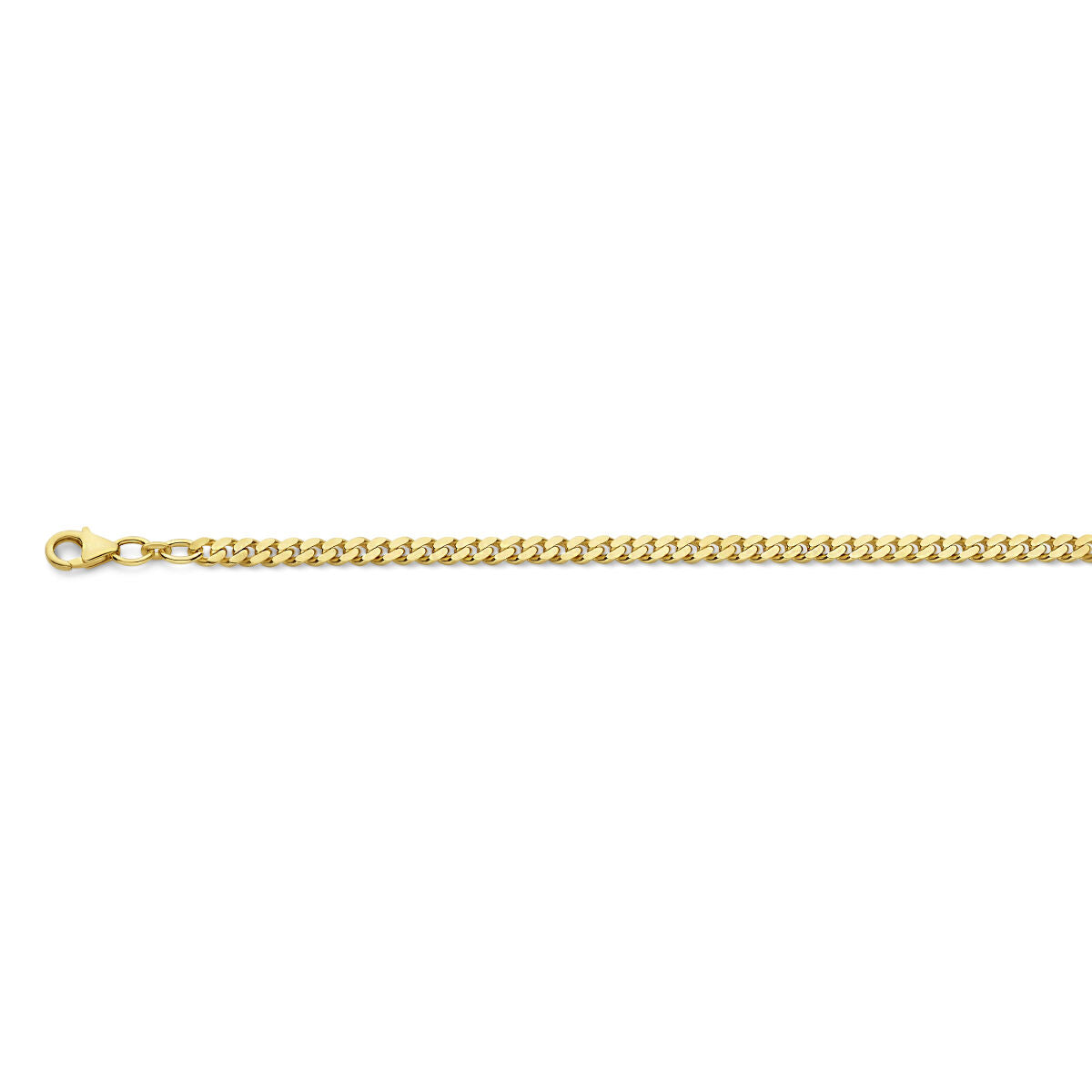 Collana bizantina massiccia in oro giallo 14K, 4,1 mm, con finitura lucida.