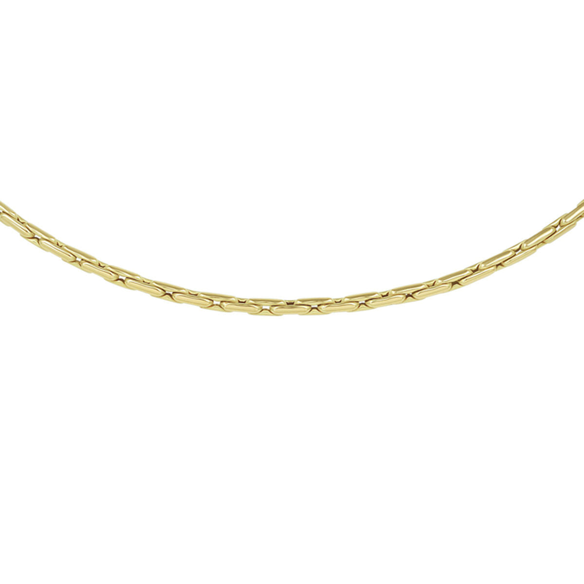Collana in oro giallo 14K con maglia cardano di 2,7 mm e lunghezza di 45 cm.