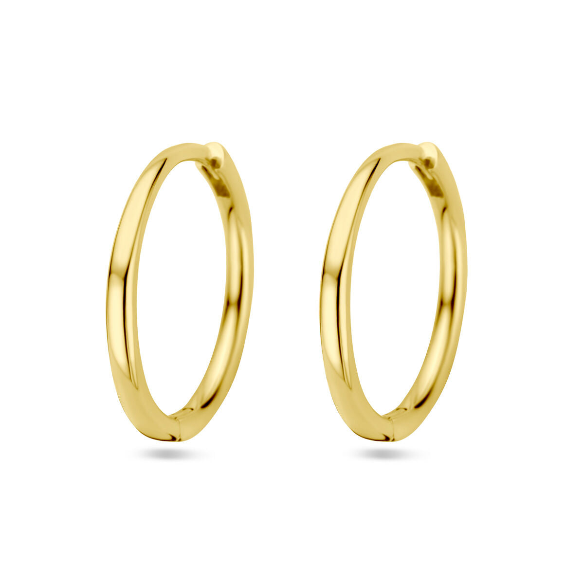Orecchini alla creola in oro giallo 14K con finitura lucida.