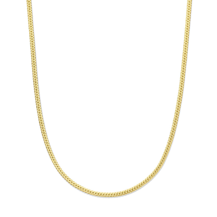 collier gourmette 3,4 mm 43 cm 14K geelgoud