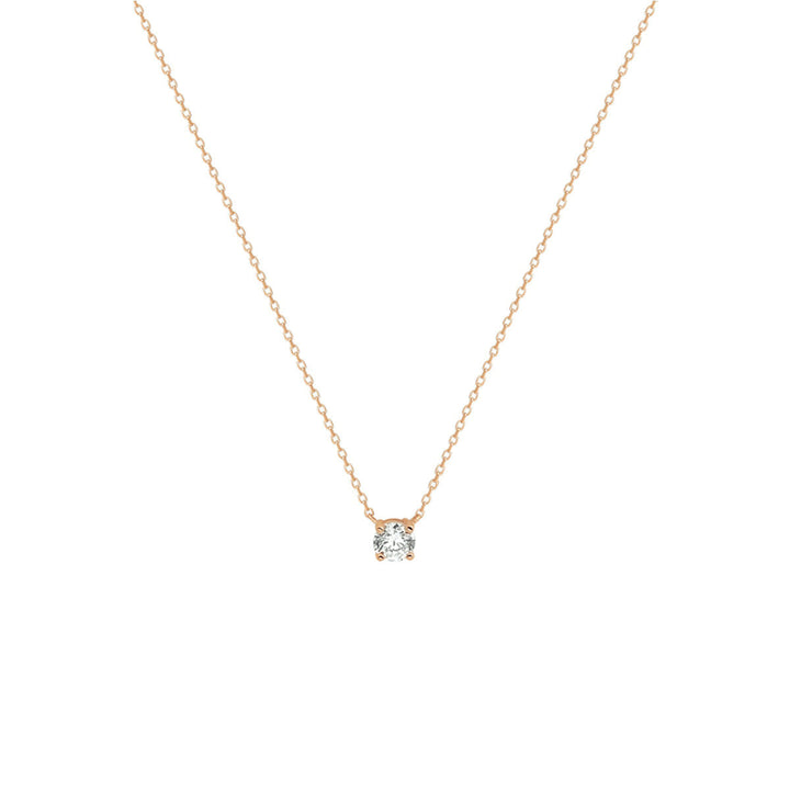collier zirkonia 40 - 42 - 44 cm 14K roségoud