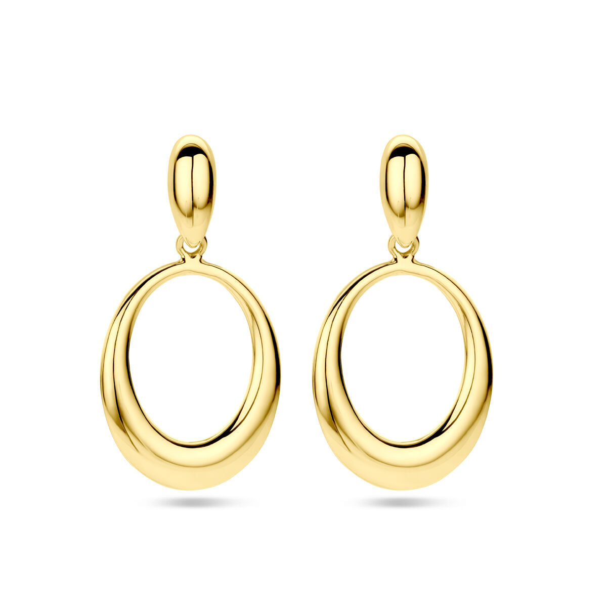 Point Zero oorhangers 14K geelgoud