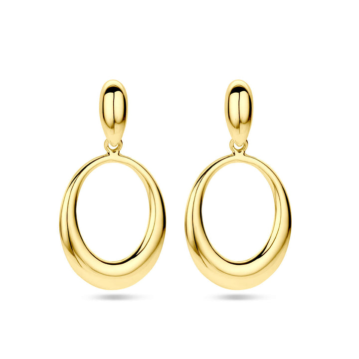 Point Zero oorhangers 14K geelgoud