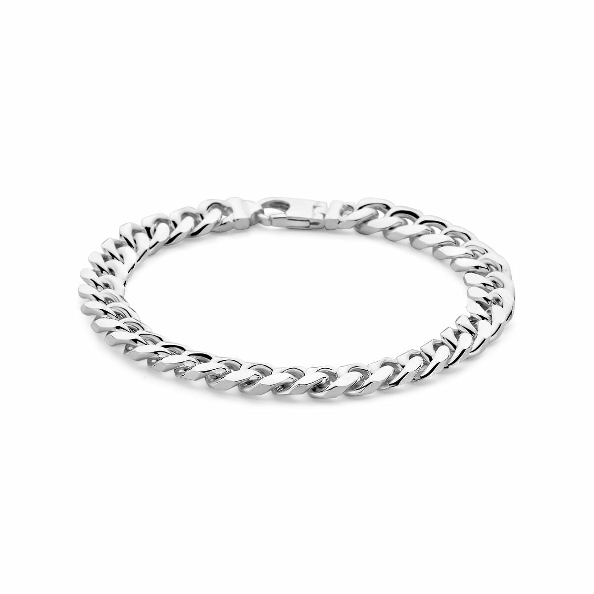 Bracciale in argento da uomo con maglia rolò di 8,4 mm.
