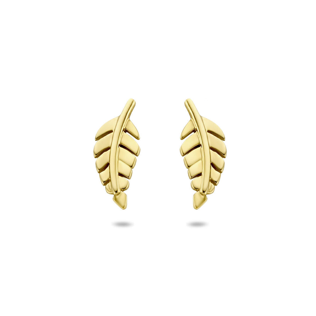 oorknoppen veer 14K geelgoud