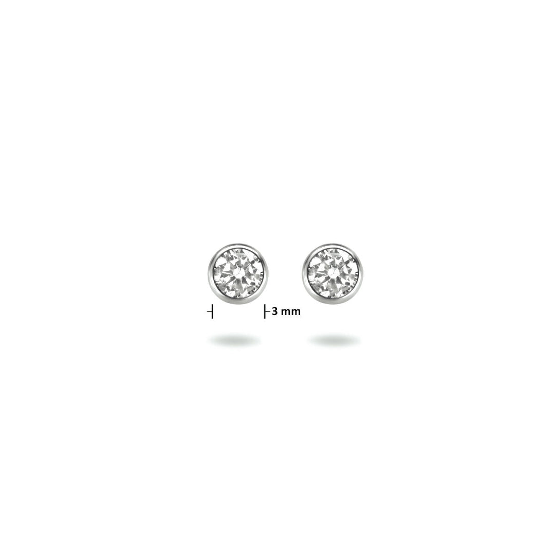 Orecchini a bottone zircone
