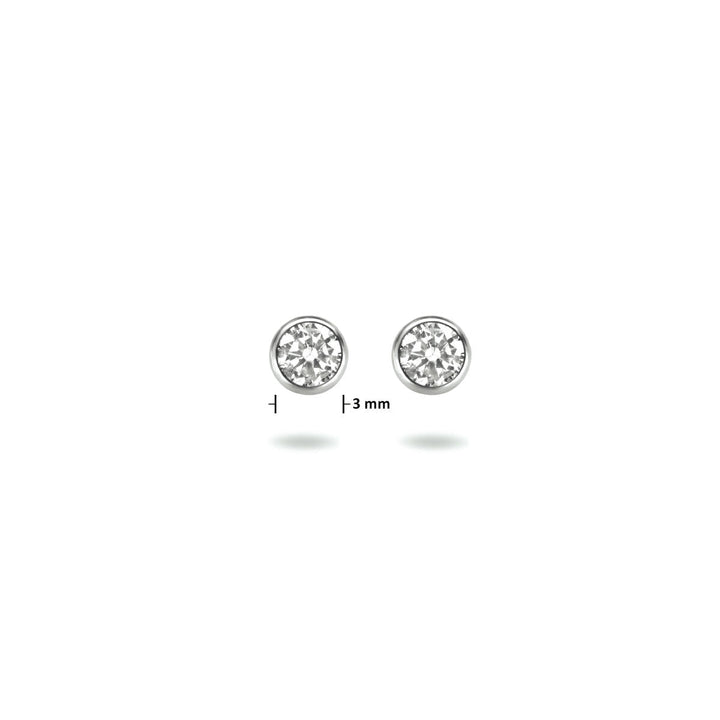 Orecchini a bottone zircone