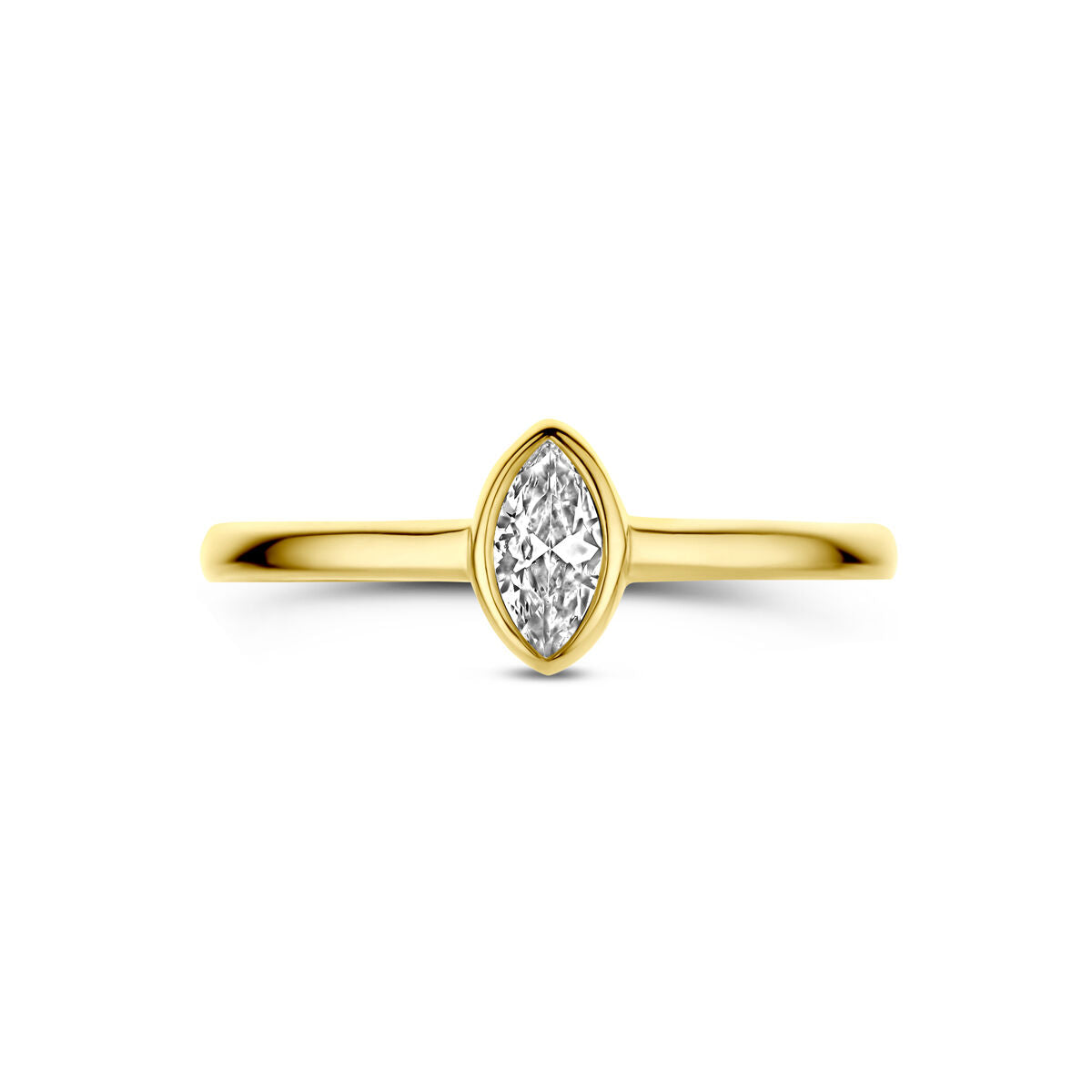 ring zirkonia 14K geelgoud