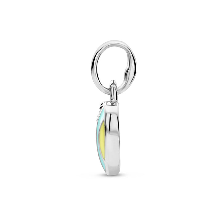 hanger hart en zirkonia zilver gerhodineerd