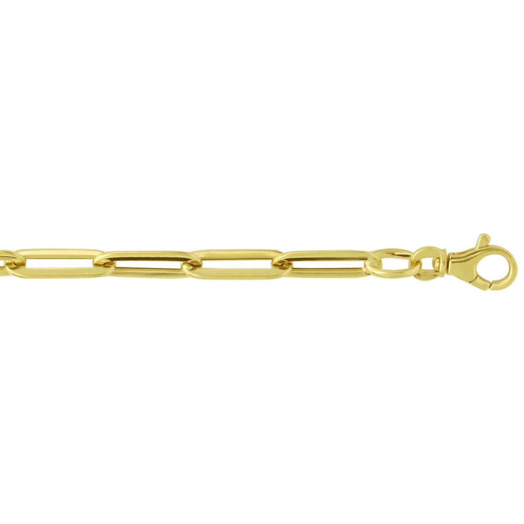 Gouden armband dames paperclip platte buis 14K