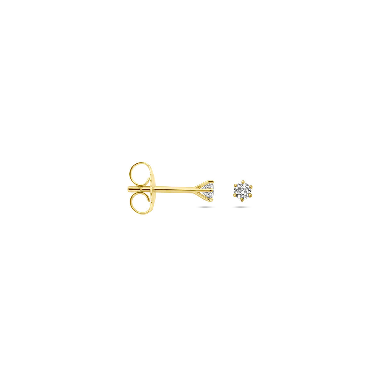 orecchini a bottone diamante h si 14K oro giallo