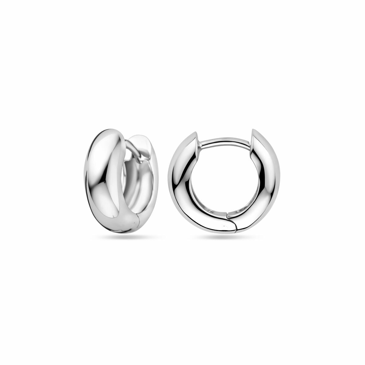 orecchini a cerchio 13,5 mm argento rodiato