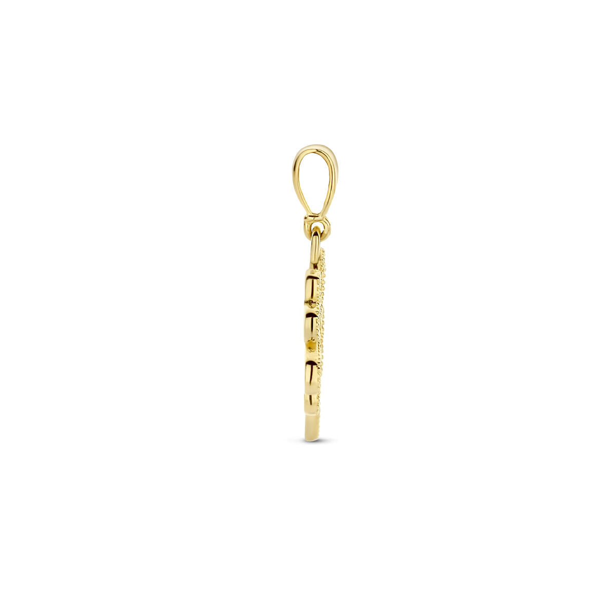 ciondolo quadrifoglio oro giallo 14K