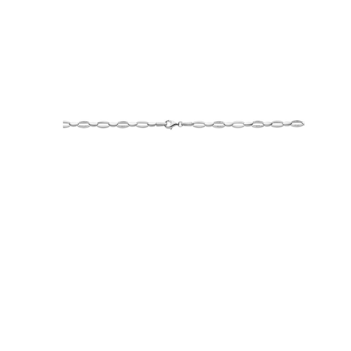 collana zircone 6,0 mm 45 cm lucido/opaco argento rodiato