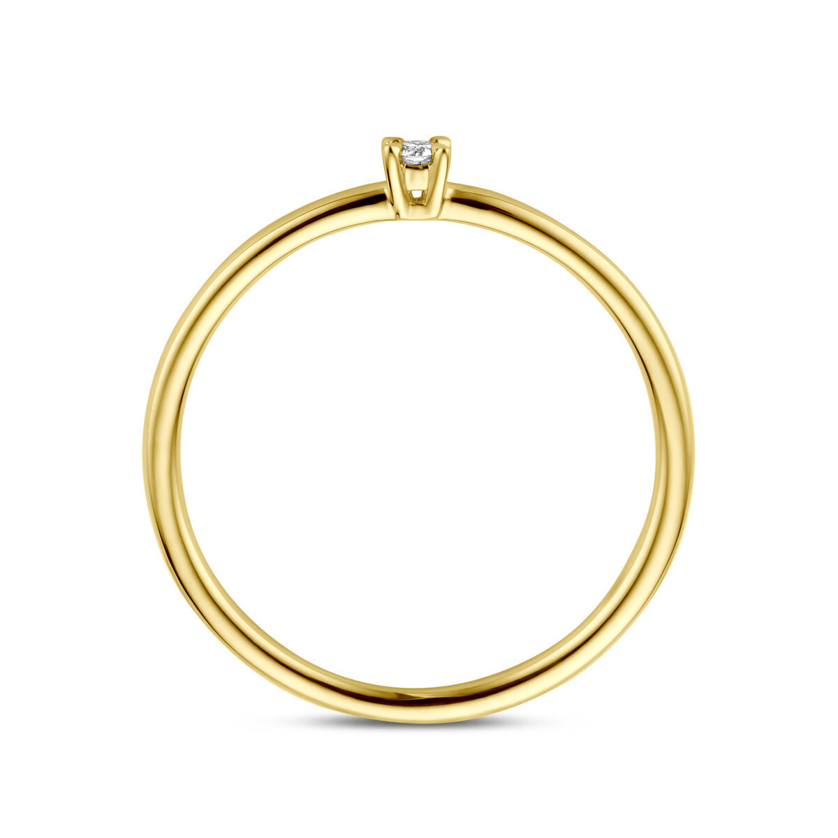 anello diamante 0.03ct h si oro giallo 14K