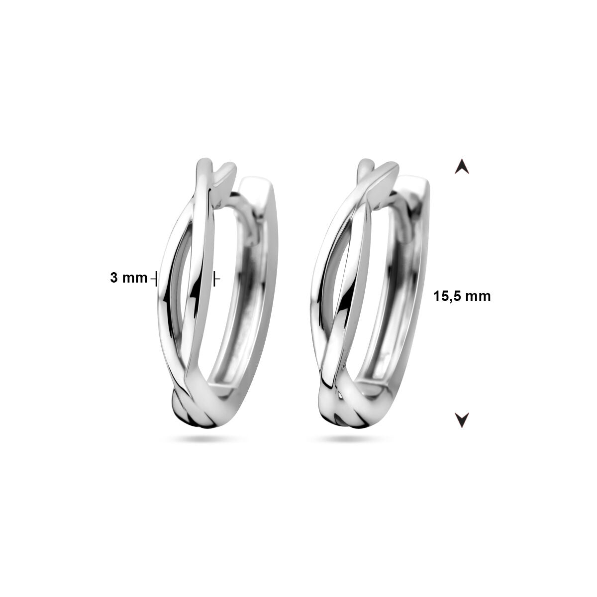 orecchini a clip argento rodiato