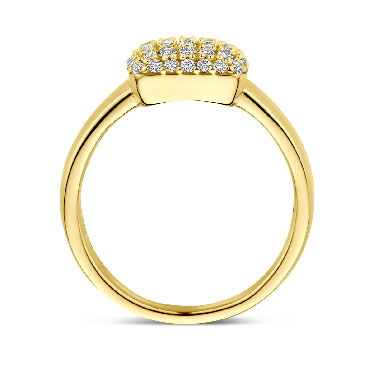 Anello da donna in oro giallo 14k con diamante lab grown da 0,50 ct
