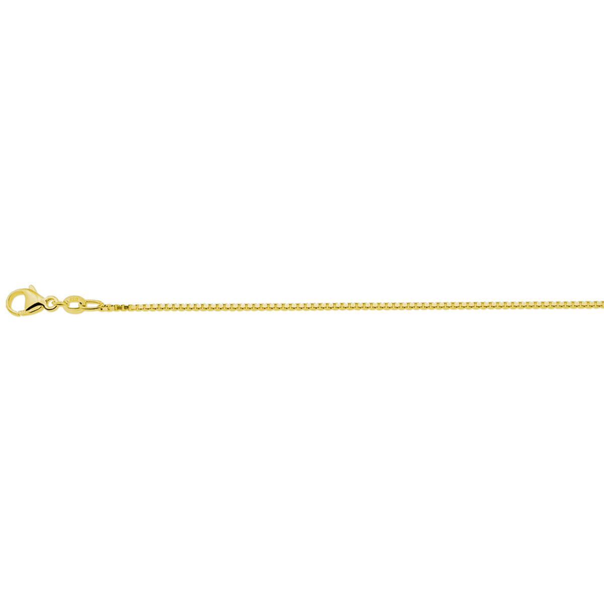 Collana in maglia rolò dorata, spessore 1,1 mm, lunghezza 41 + 4 cm.