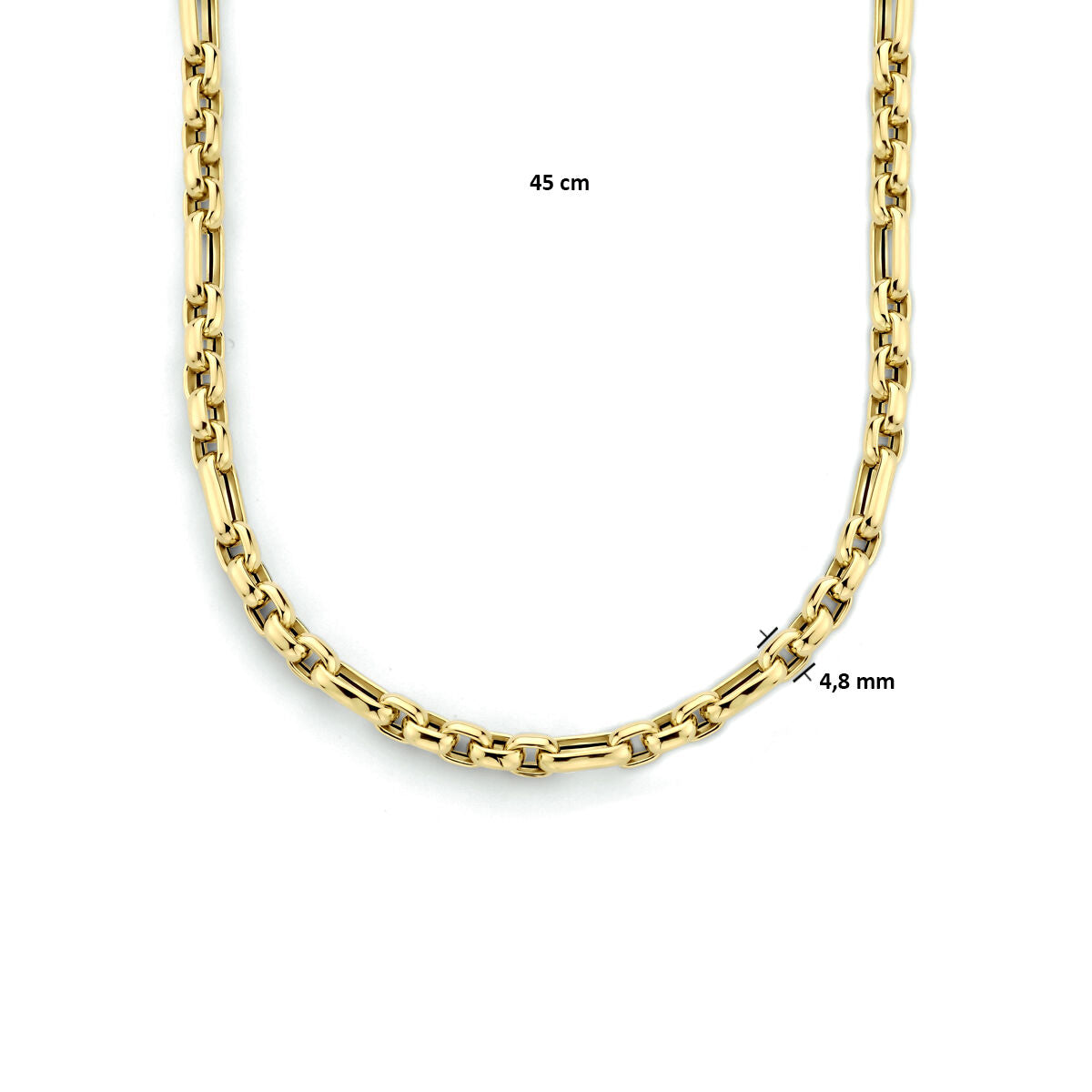 collana a maglia ancora 4,8 mm 45 cm 14K oro giallo