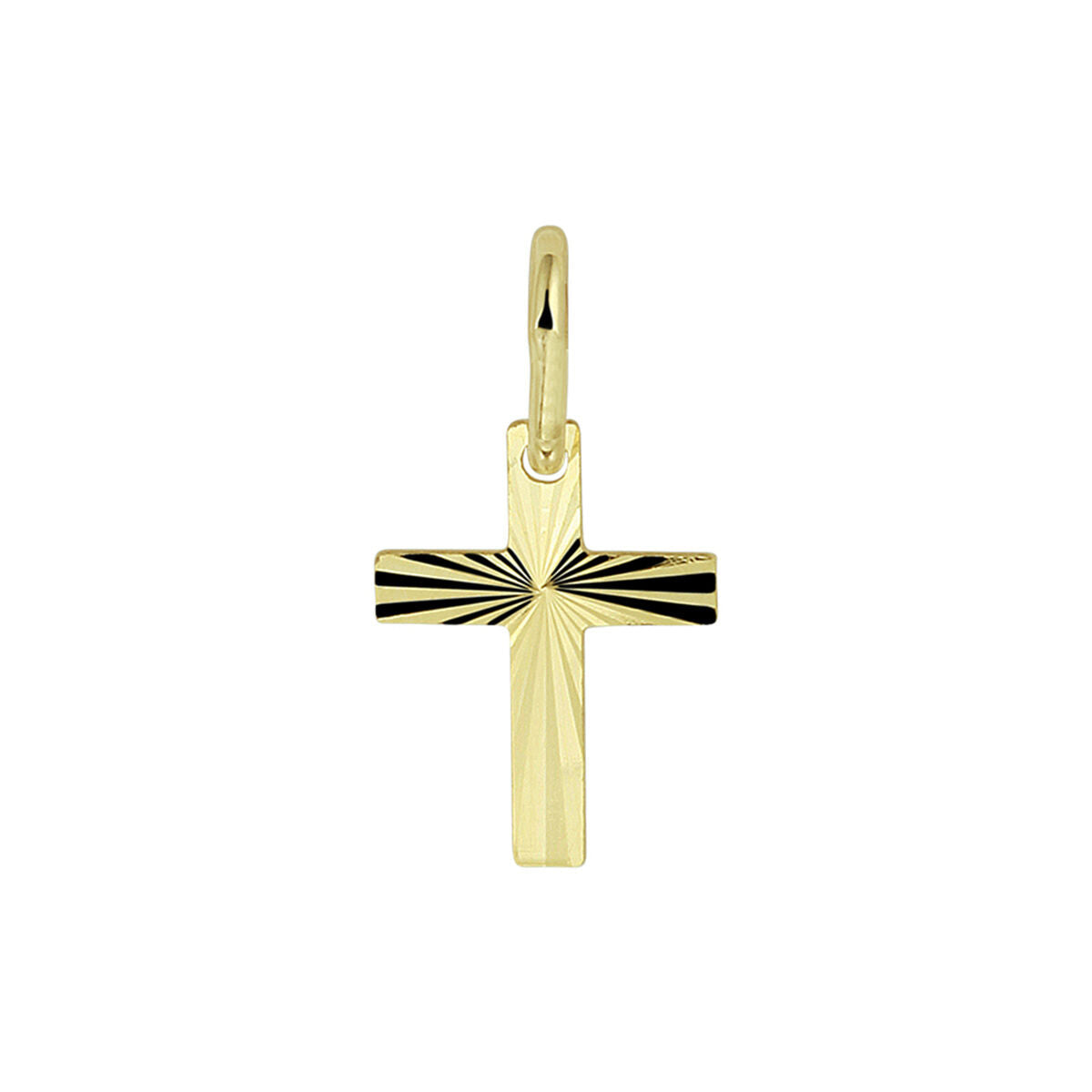 ciondolo croce massiccio 14K oro giallo