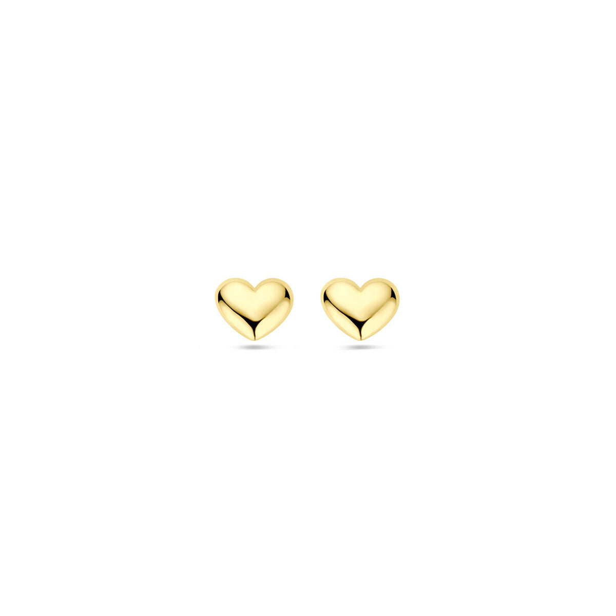 orecchini a lobo a cuore 4 mm 1 micron argento placcato (giallo)