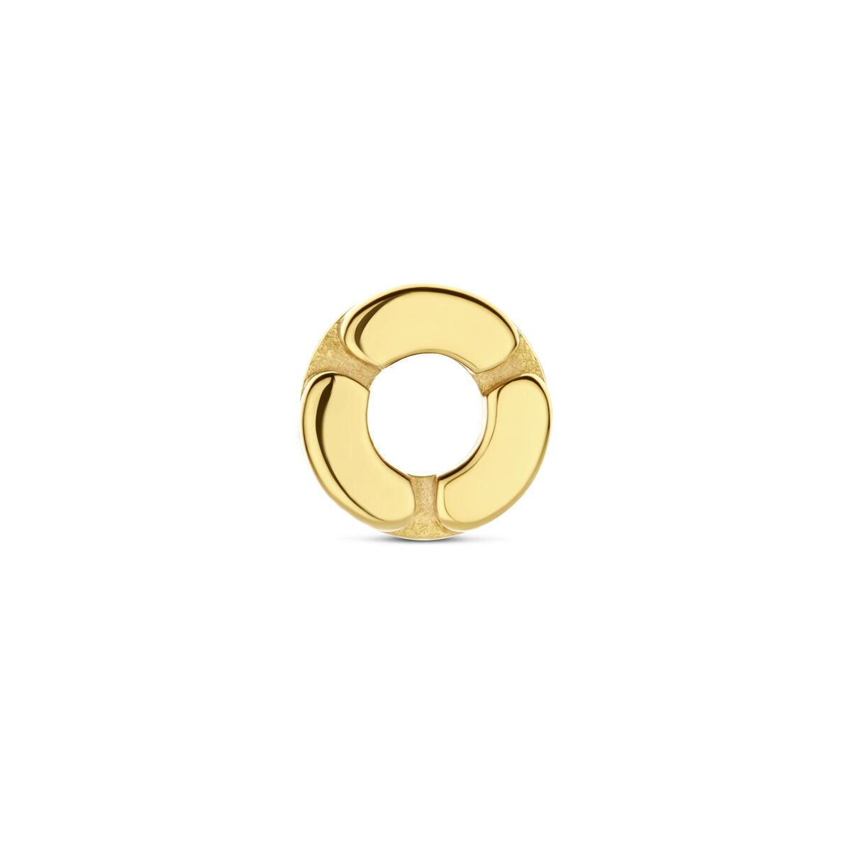 rondella motivo a maglia 8,5 mm 3 micron argento placcato oro (giallo)