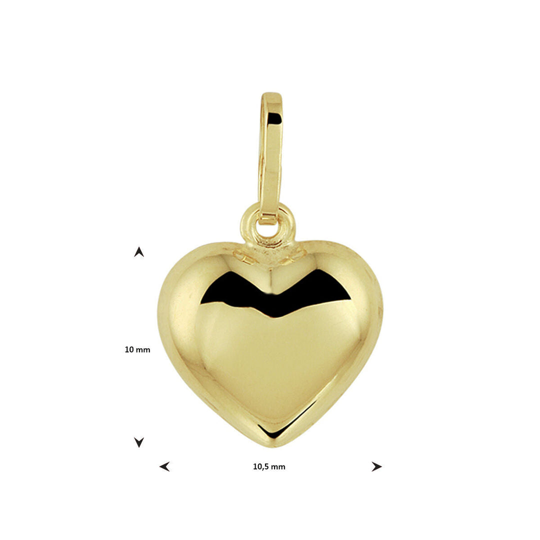 ciondolo cuore 14K oro giallo