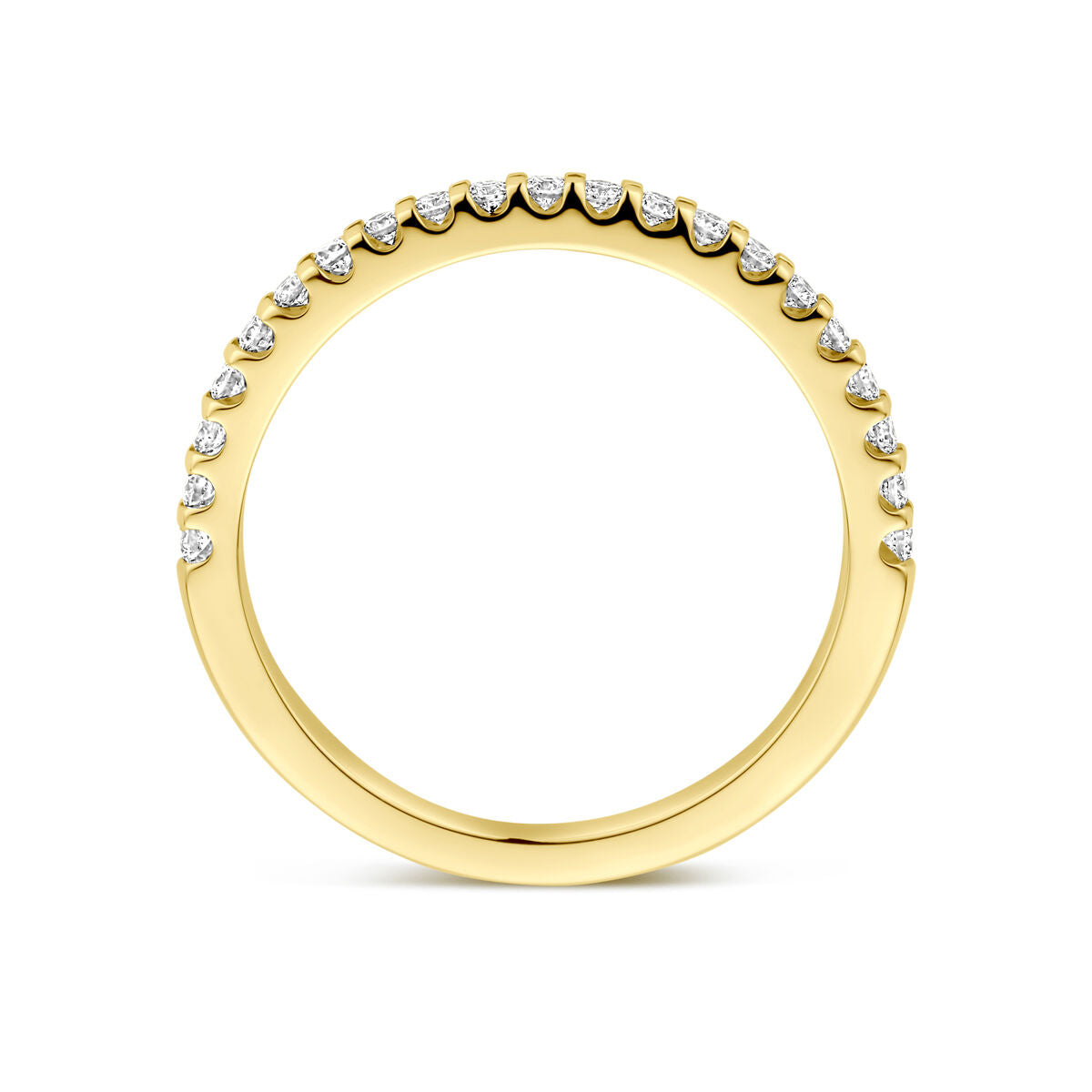 Anello con diamante lab grown 0.25ct H SI 14K oro giallo