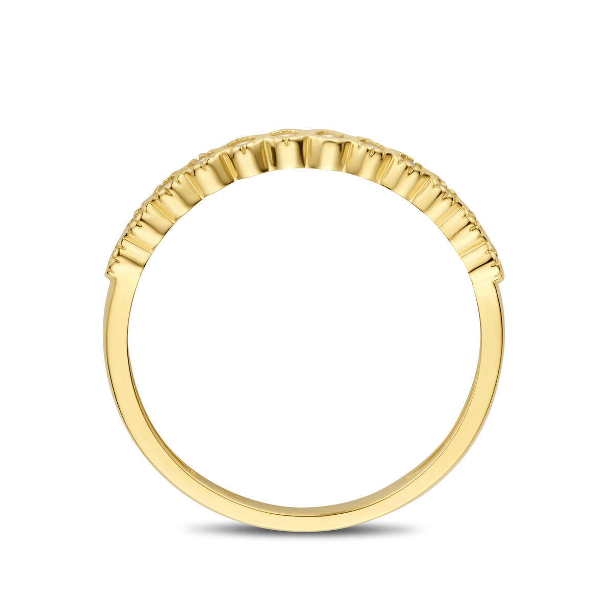 anello zircone oro giallo 14K