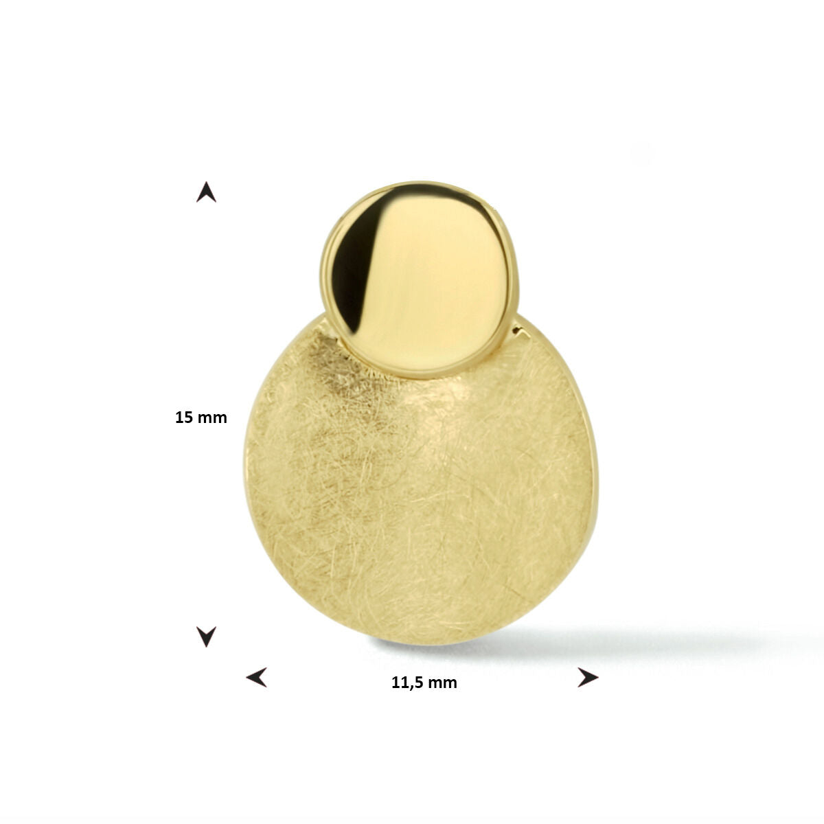 ciondolo satinato 14K oro giallo